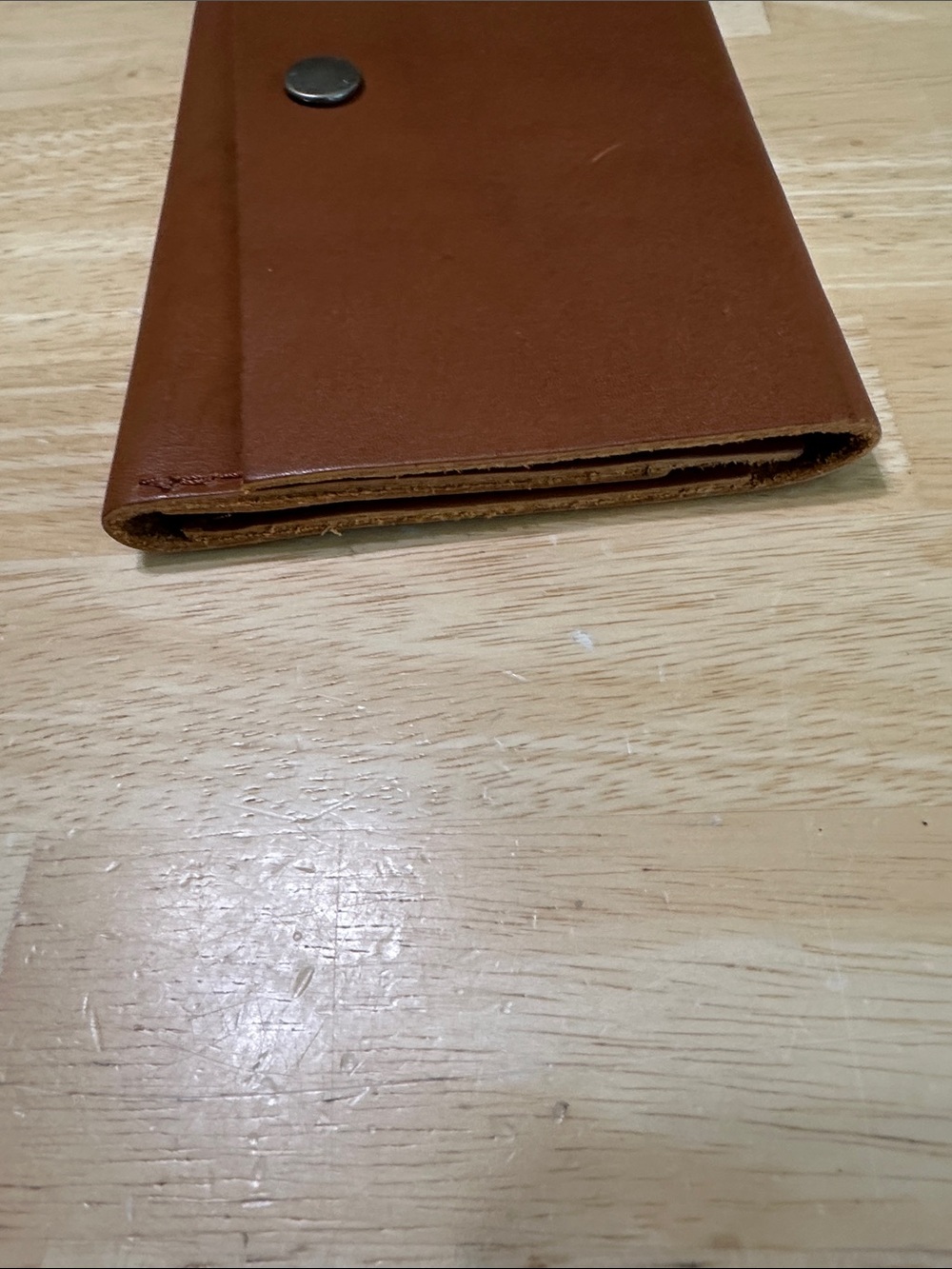 Portland Leather Burnt Sienna Leather Long Bifold Wallet - Picture 6 of 13